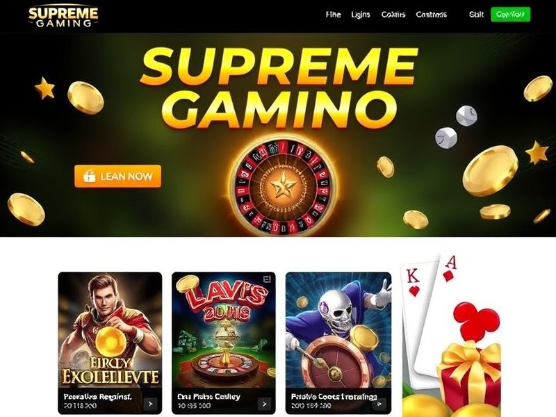 Welcome to Supreme Gaming, the premier online gambling platform offering real money casino games, live dealer tables, and exclusive promotions. Play the best slots, poker, blackjack, and roulette today!